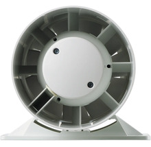 Ronde buisventilator van kunststof voor ventilatie en luchtafvoer.