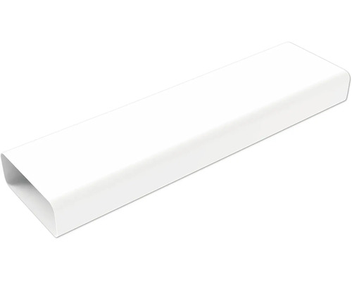 Witte kunststof platte buis voor ventilatiesystemen.