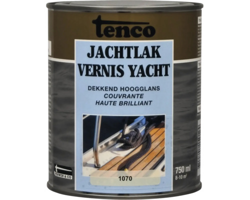 Tenco Logo, Jachtlak dekkend hoogglans, 750 milliliter blik voor circa 8 tot 10 vierkante meter.