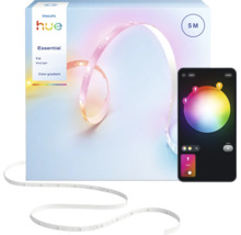 Philips Hue Essential Gradient led-strip, 5 meter lengte, slimme verlichting met bediening via smartphone-app en productverpakking.