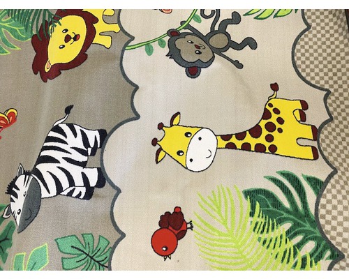 Tapijt met jungle diermotieven voor de kinderkamer
