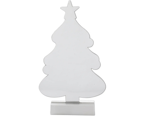 Decoratieve kerstboomsilhouet met ster op een voet.