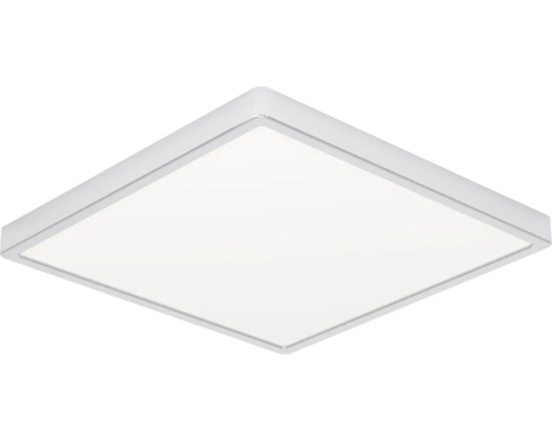 Vierkant, plat LED-paneel in het wit voor plafondmontage.