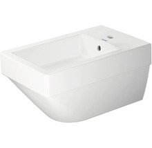 Duravit wastafel van keramiek, rechthoekig, met een kraangat voor kranen.