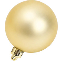 Goudkleurige matte kerstbal met ophanghaakje.