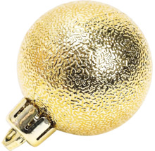 Gouden kerstbal met textuur en ophangoog.