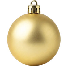 Goudkleurige matte kerstbal met ophangoog