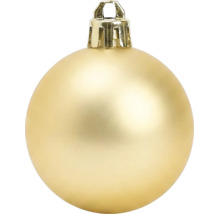 Gouden kerstbal met matte afwerking en ophangoog.