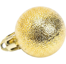 Getextureerde gouden kerstbal met ophangoog.
