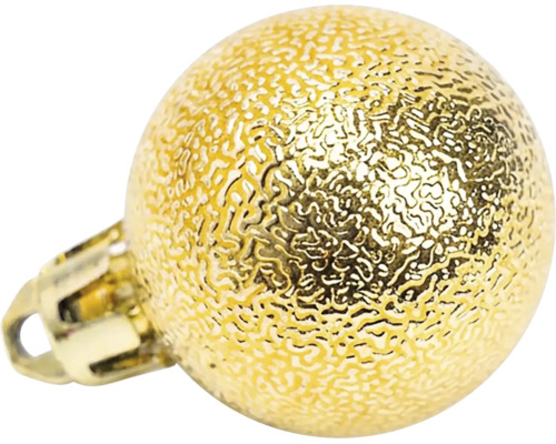 Getextureerde gouden kerstbal met ophangoog.