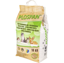 Plospan kattenbakvulling van geperste houtvezels in een zak van 10 kilogram voor katten, konijnen en cavia's.