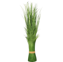Kunstgrasbundel met lange groene grassprieten, aan de voet samengebonden met een beige koord.