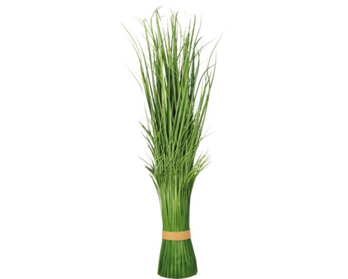 Kunstgrasbundel met lange groene grassprieten, aan de voet samengebonden met een beige koord.