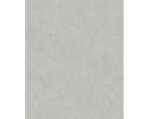 Grijs vliesbehang met fijne pleisterstructuur.
