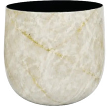 Ronde bloempot met marmerlook.