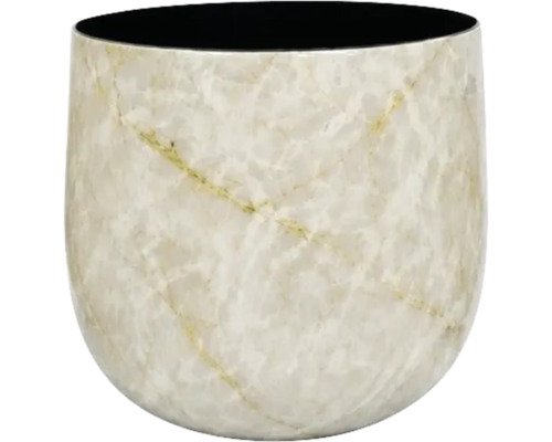 Ronde bloempot met marmerlook.
