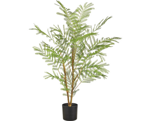 Kunstmatige acacia met fijn geveerd blad in een eenvoudige kunststof pot