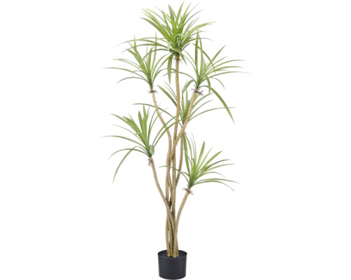 Kunstplant Dracaena in kunststof pot als decoratieve kamerplant.