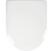 Witte toiletzitting in klassieke ovale vorm.