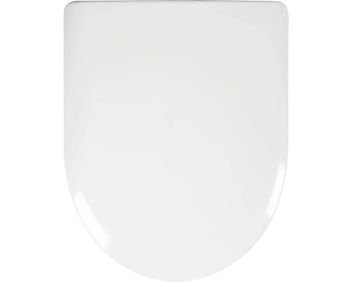 Witte toiletzitting in klassieke ovale vorm.