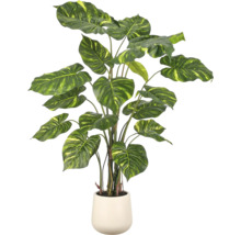 Kunstmatige Monstera plant in een ronde bloempot voor decoratie