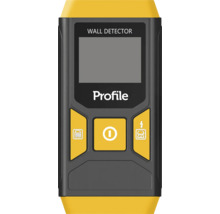 Profile wanddetector met digitaal display en knoppen voor het detecteren van leidingen en materialen.