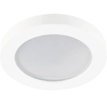 Ronde witte LED-plafondlamp met een vlak profiel.