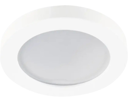 Ronde witte LED-plafondlamp met een vlak profiel.