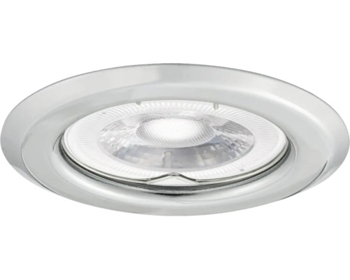 Ronde LED-inbouwspot van metaal voor plafondmontage.