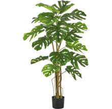 Kunstplant Monstera in pot, gatenplant met grote bladeren.