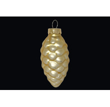 Kerstboomhanger in de vorm van een dennenappel met ophanglus.