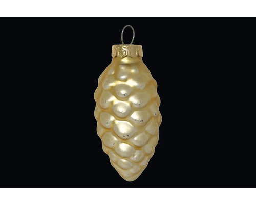 Kerstboomhanger in de vorm van een dennenappel met ophanglus.
