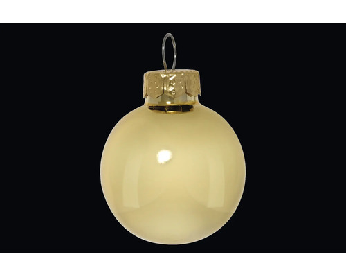 Glanzende gouden kerstbal van glas voor kerstdecoratie.