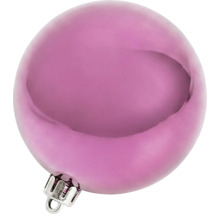 Kerstbal roze mat met ophangoog.