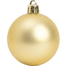 Gouden kerstbal, mat, met ophangoog.