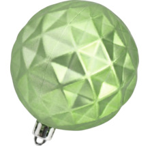 Kerstbal met geometrisch ruitpatroon, lichtgroen