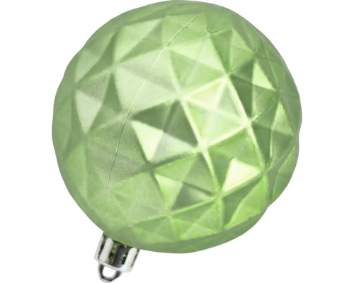 Kerstbal met geometrisch ruitpatroon, lichtgroen
