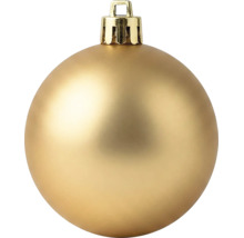 Matte gouden kerstbal met ophangoogje.