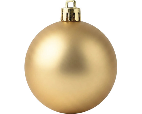 Matte gouden kerstbal met ophangoogje.