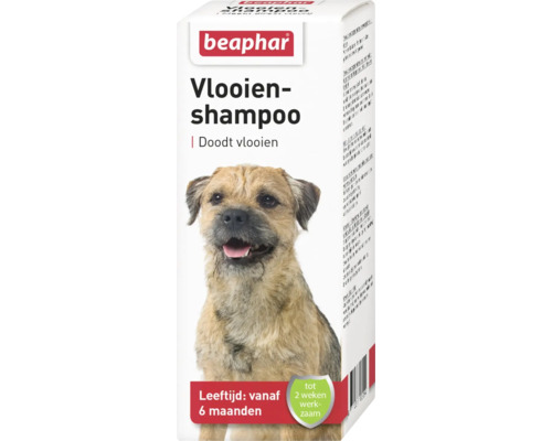 Beaphar vlooien-shampoo voor honden vanaf 6 maanden, doodt vlooien, tot 2 weken werkzaam.