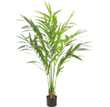 Kunstpalm in een zwarte pot, natuurgetrouwe kunstplant voor binnenshuis.