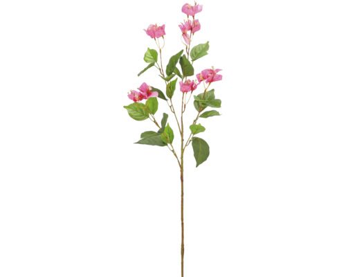 Kunstmatige Bougainvillea-tak met roze bloemen en groene bladeren.