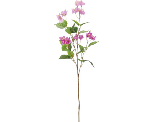 Kunstmatige Bougainvillea tak met groene bladeren en paarse bloemen.