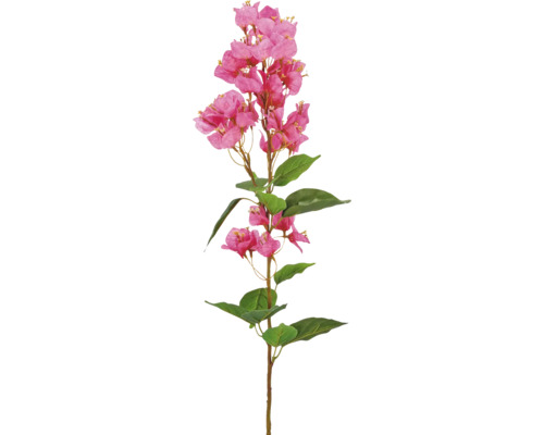 Kunsttak Bougainvillea met roze bloemen en groene bladeren.