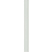 Wandpaneel met verticale lamellen en doorlopende groeven.