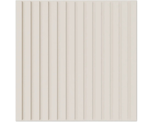 Wandpaneel met verticaal ribbelpatroon en driedimensionale structuur.