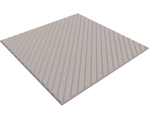 Vierkante betonnen terrastegel met diagonale ribbels.