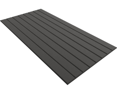 Wandpaneel met lamellenlook van composietmateriaal voor gevelontwerp.
