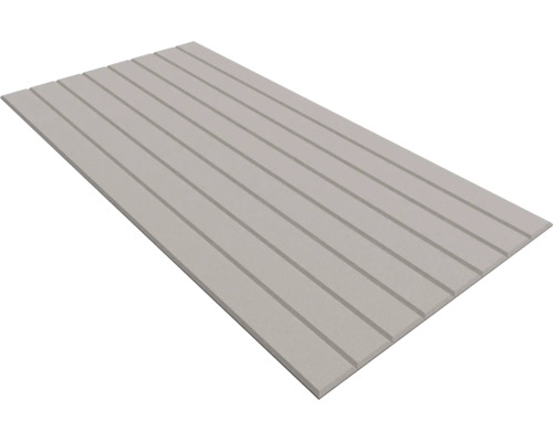 Rechthoekig gevelpaneel met lengtegroeven voor een plankenlook.