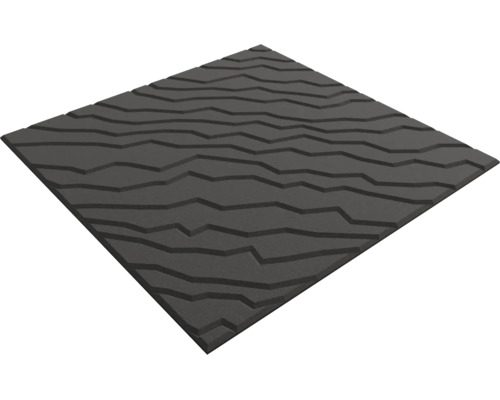 Vierkant 3D-wandpaneel met onregelmatig reliëfpatroon voor binnenshuis.